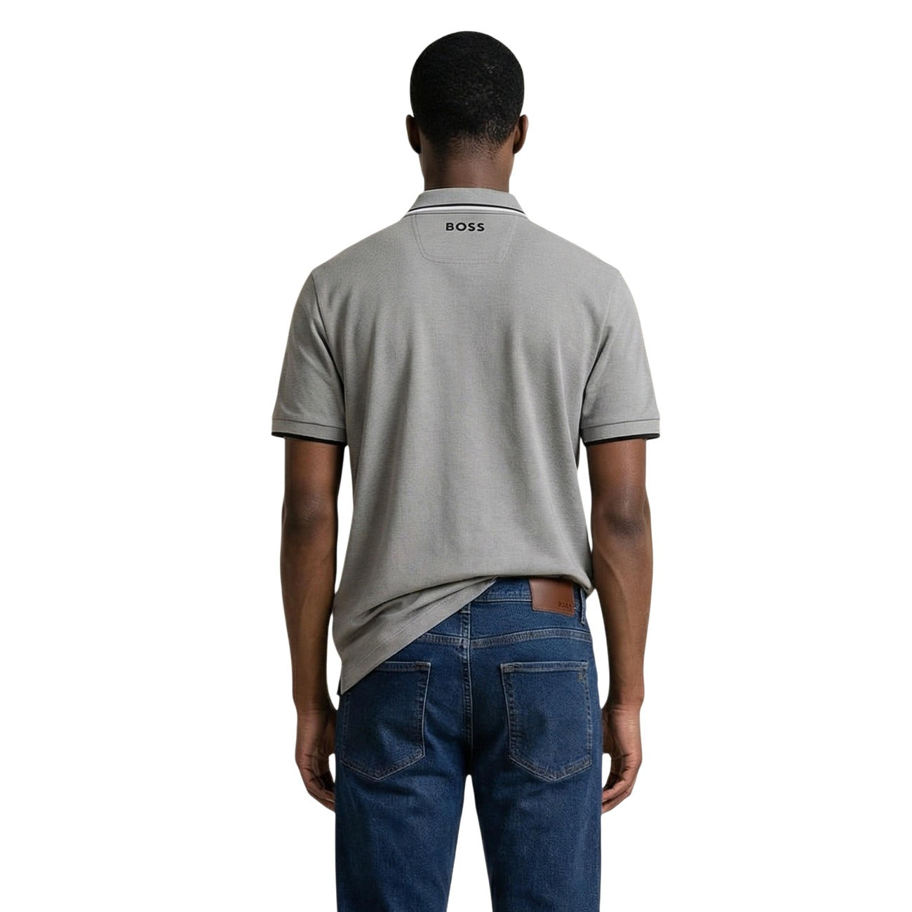 Boss Polo Top Heren Grijs