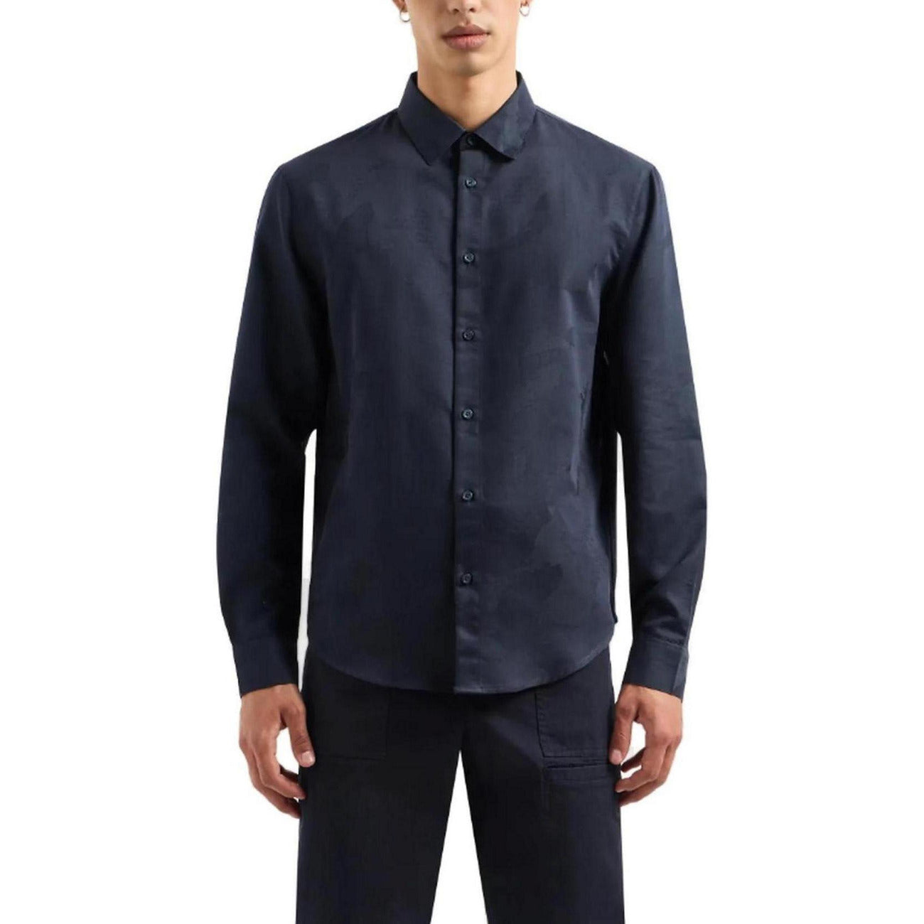 Armani Exchange Shirt Heren Blauw #2224480