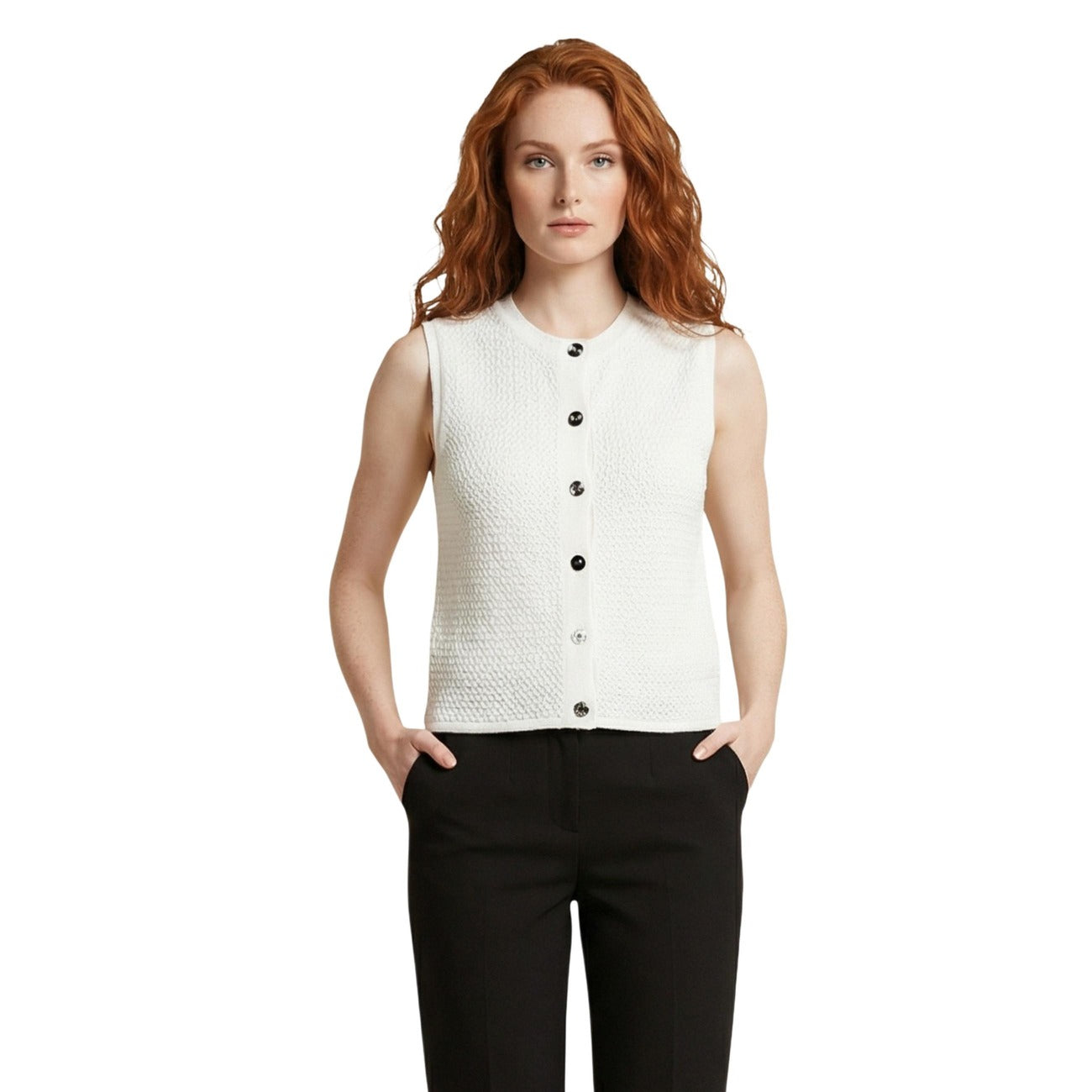 Jacqueline De Yong Gilet Dames Groen