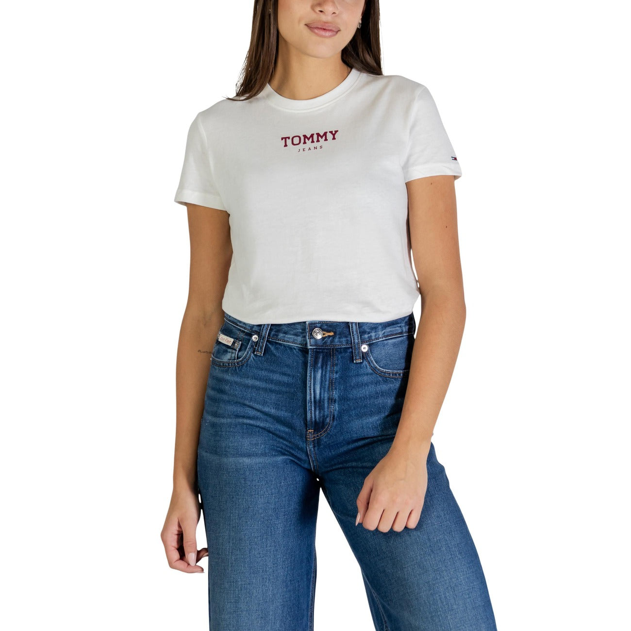 Tommy Hilfiger Jeans T-Shirt Damen Weiß #2447929