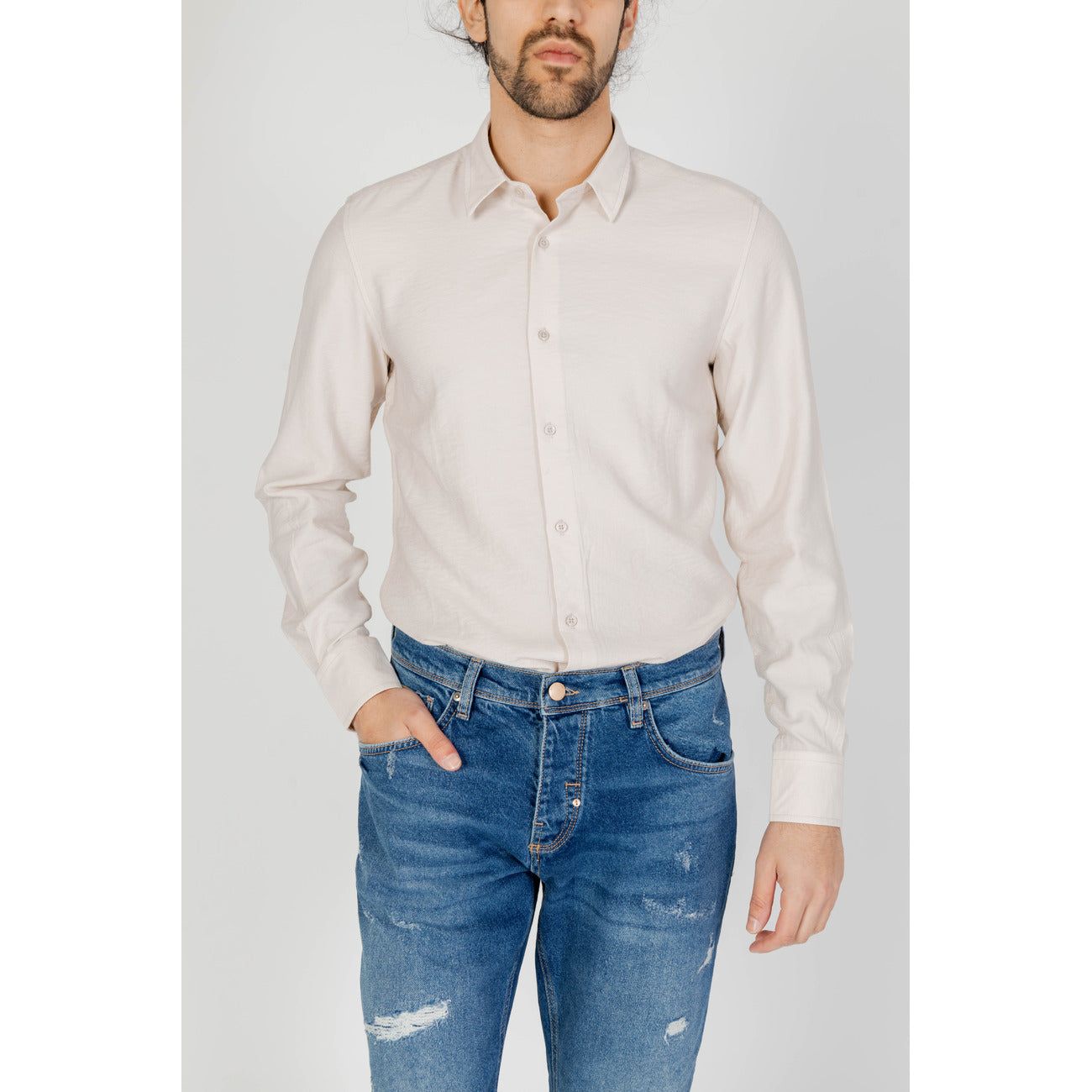 Antony Morato Shirt Heren Beige #2463259