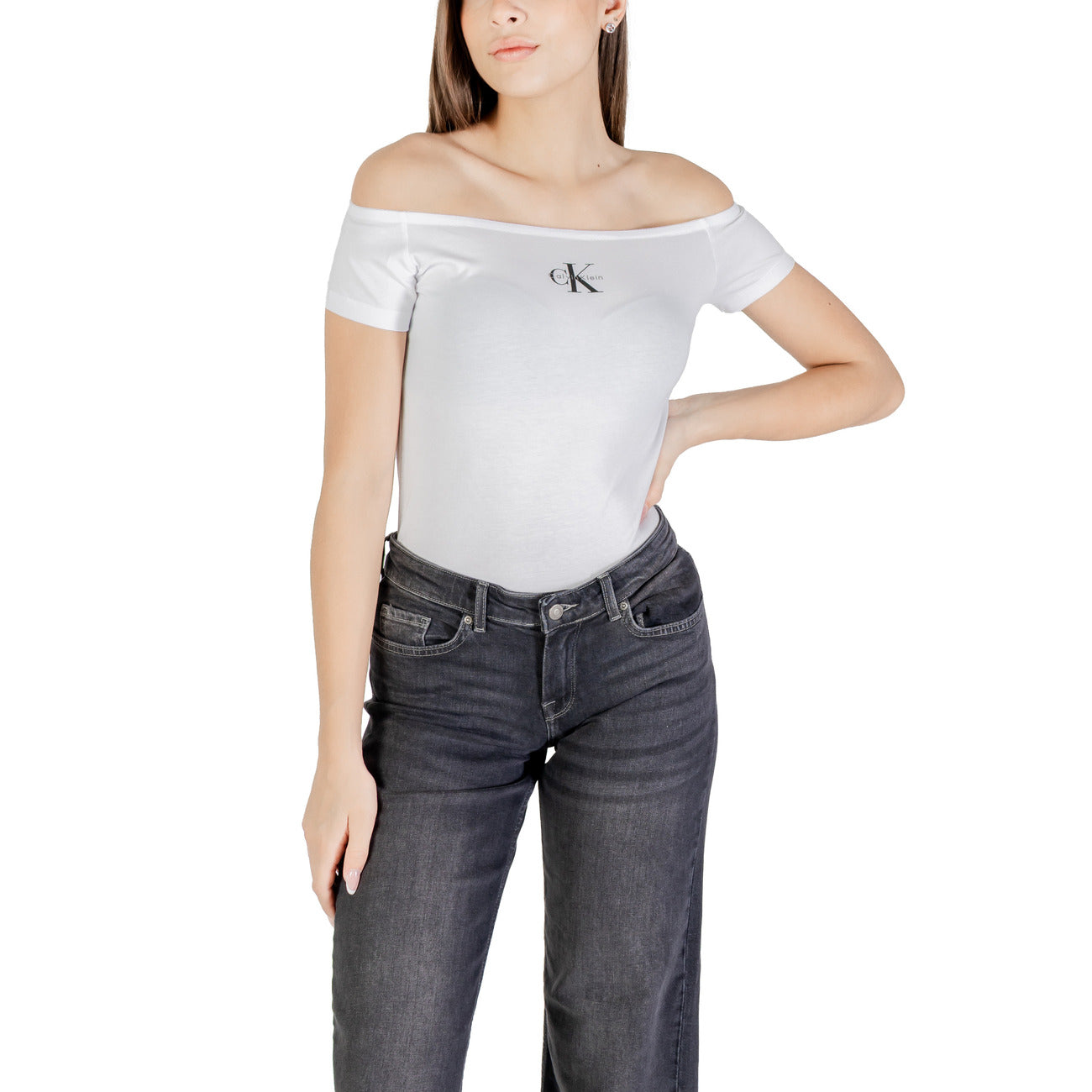 Calvin Klein Jeans T-shirt Dames Wit #2426158