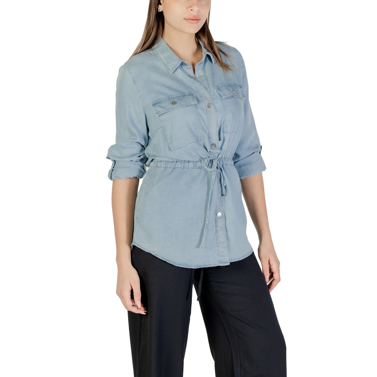 Only Shirt Damen Hellblau