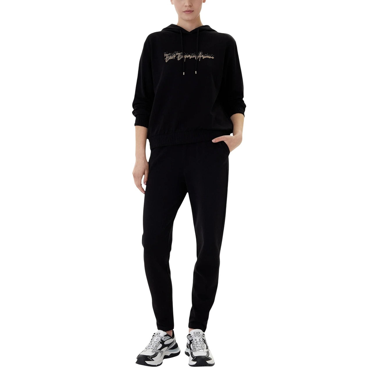 Ea7 Trainingsanzug Damen Schwarz