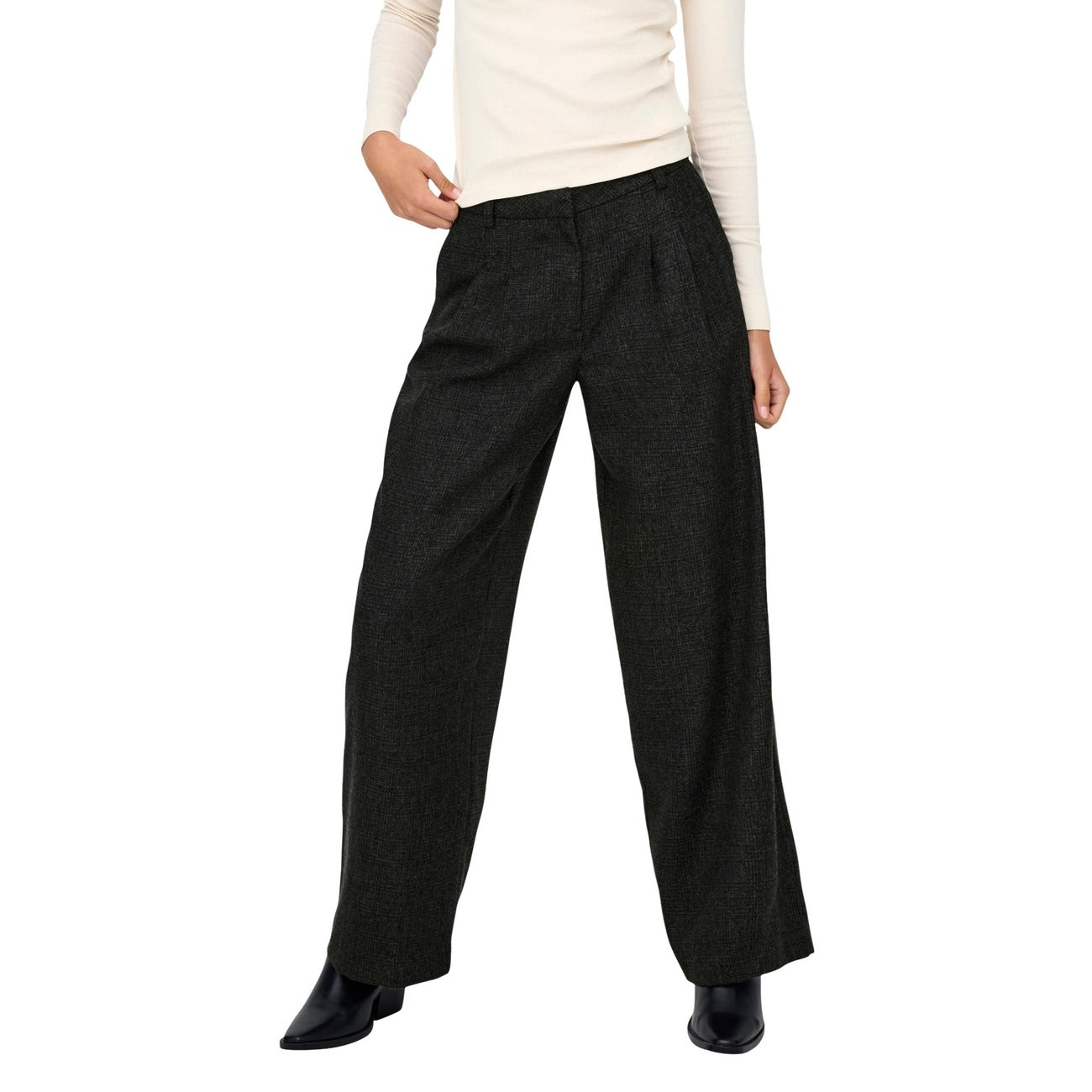 Jacqueline De Yong Broek Dames Zwart #2465088