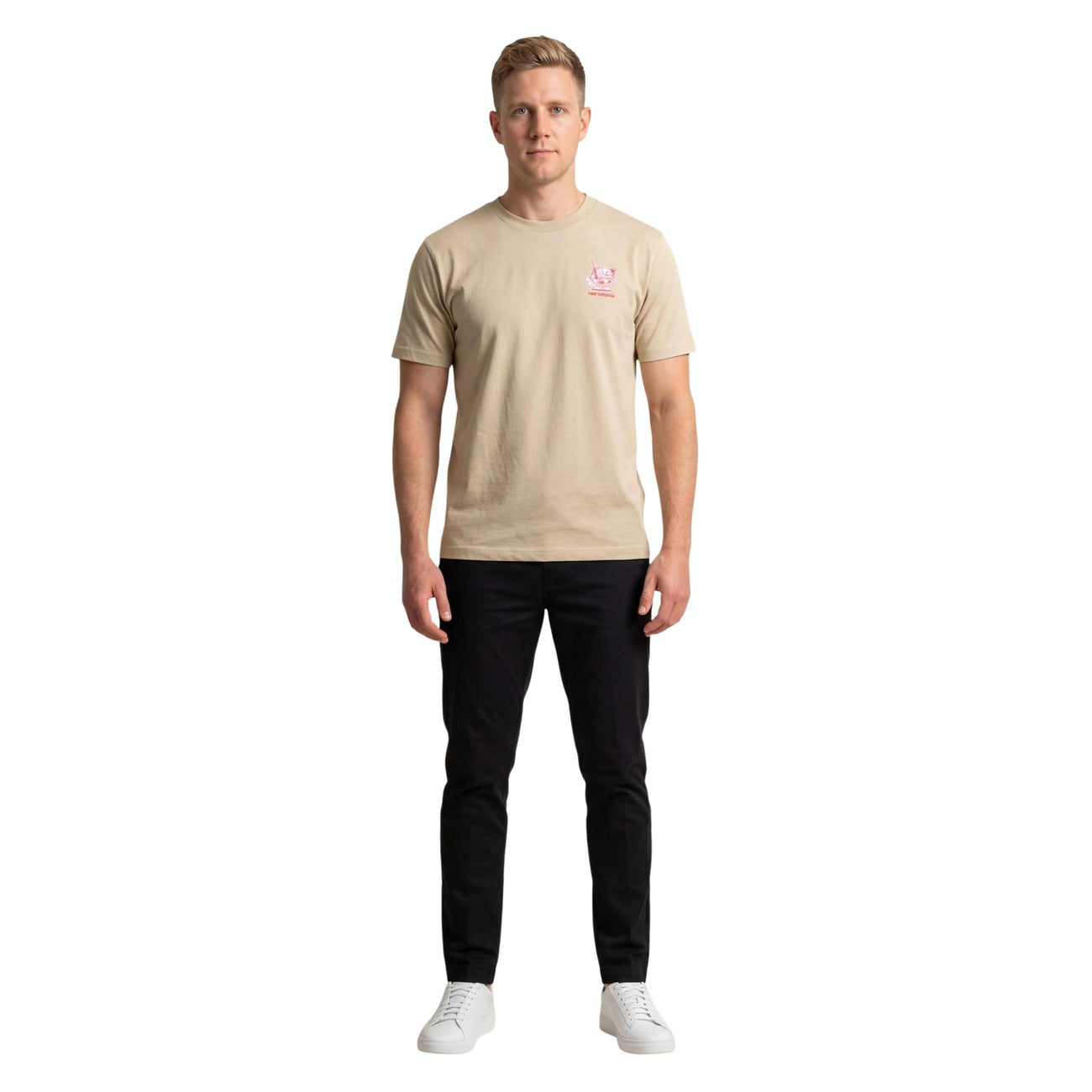 New Balance T-Shirt Herren Beige