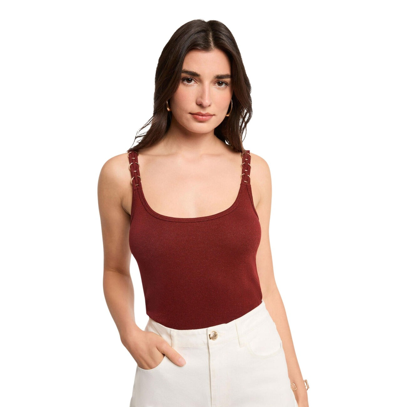 Morgan De Toi Vest Dames Bruin