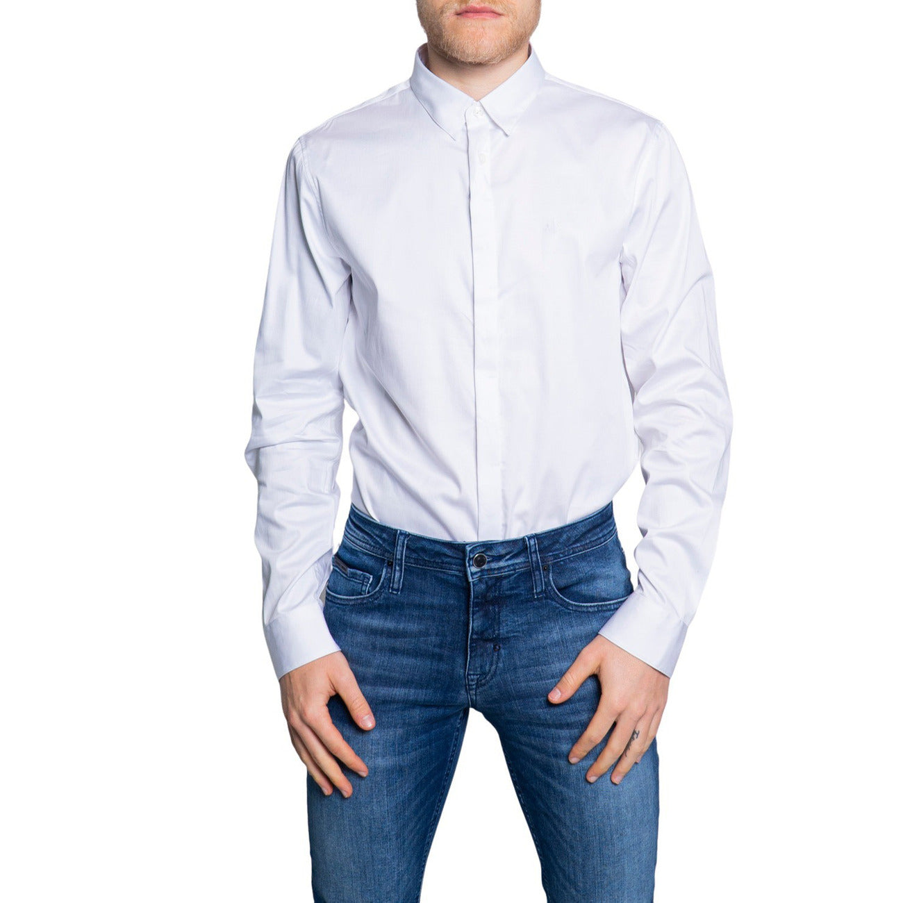 Armani Exchange Shirt Heren Wit #2205644