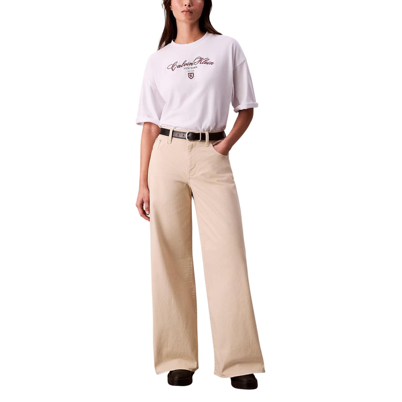 Calvin Klein Jeans T-Shirt Damen Weiß #2465553