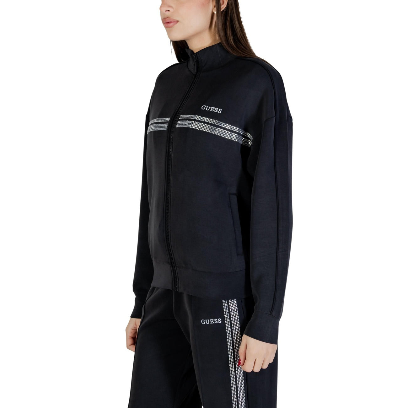 Guess Active Sweatshirt Damen Schwarz Schwarz #2449769