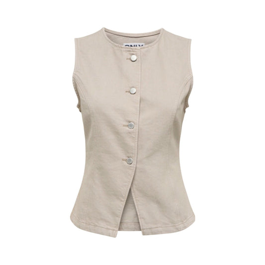 Only Gilet Dames Beige