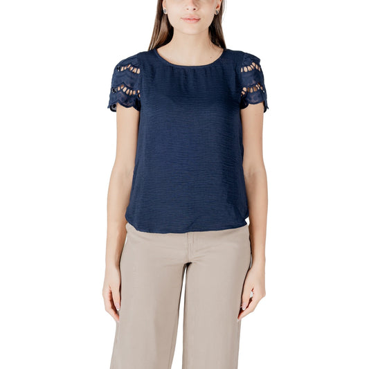 Jacqueline De Yong T-shirt Dames Blauw