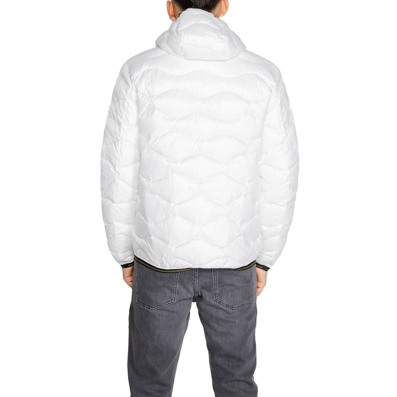 Blauer Windbreaker Heren Wit