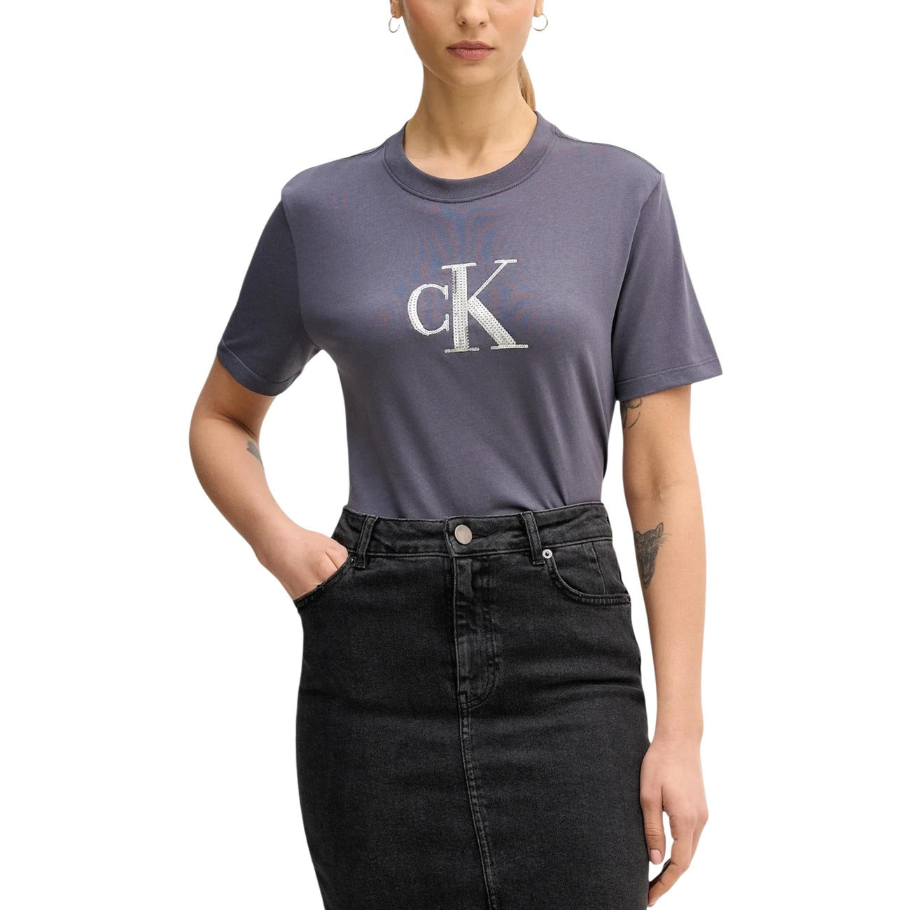 Calvin Klein Jeans T-shirt Women Grey #2451974