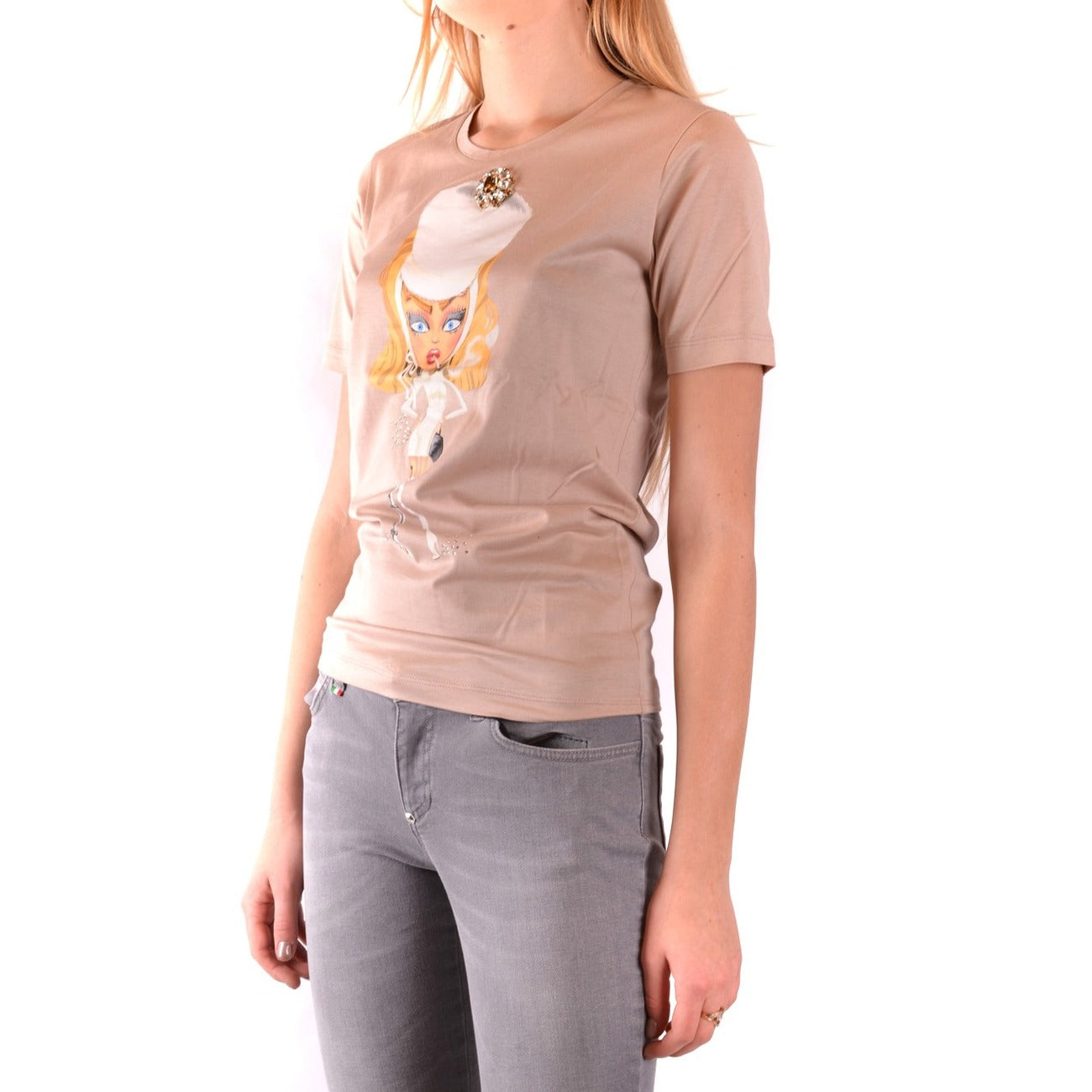 Dsquared T-shirt Dames Beige