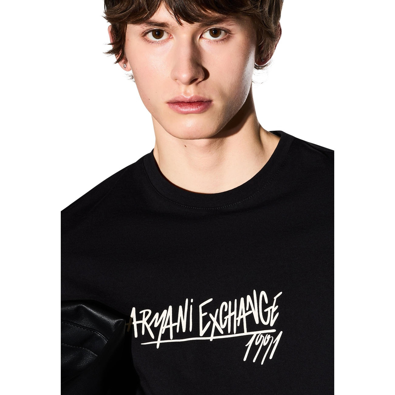 Armani Exchange T-Shirt Herren Schwarz Schwarz