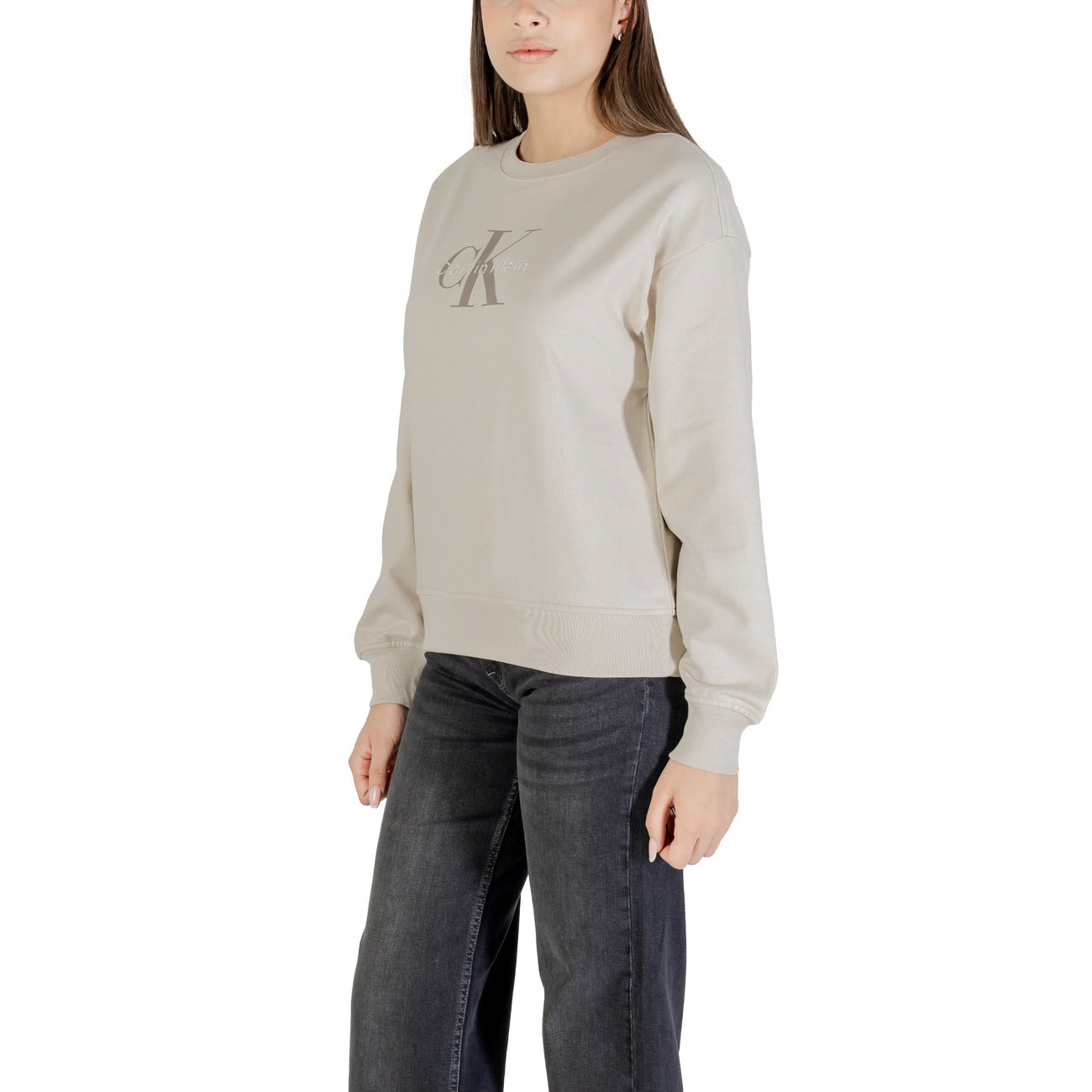 Calvin Klein Jeans Sweatshirt Dames Beige #2426232