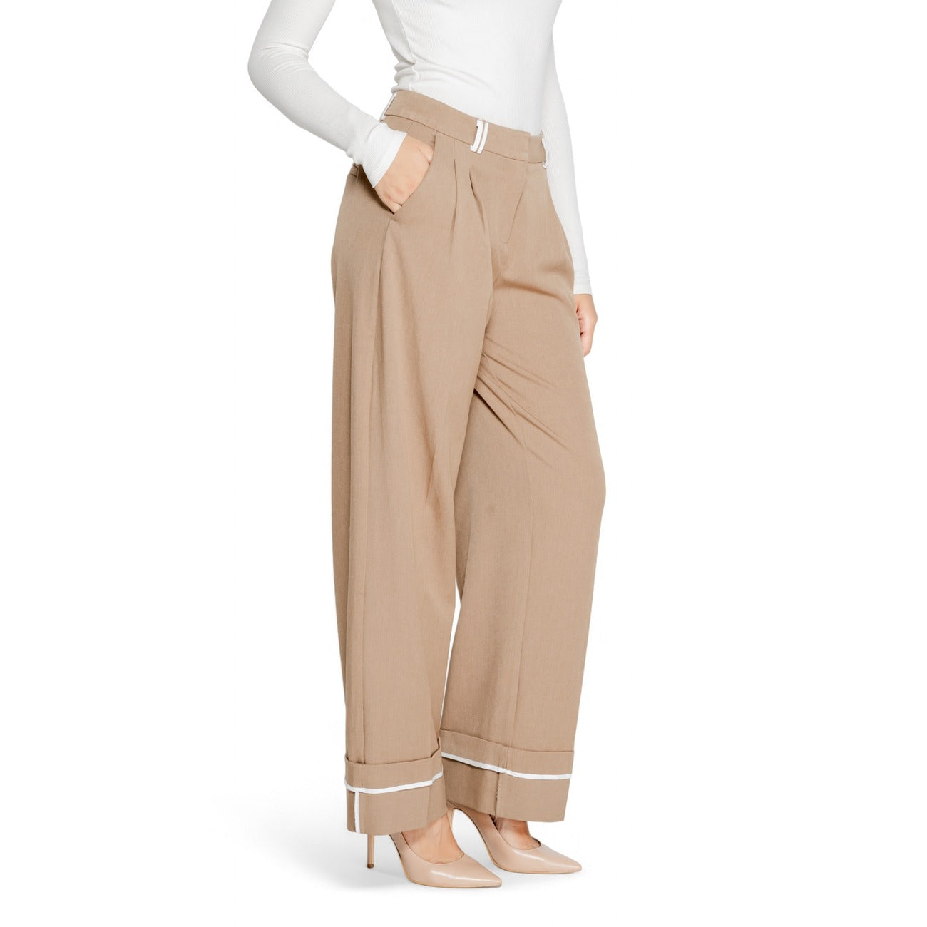 Only Broek Dames Bruin #2335903