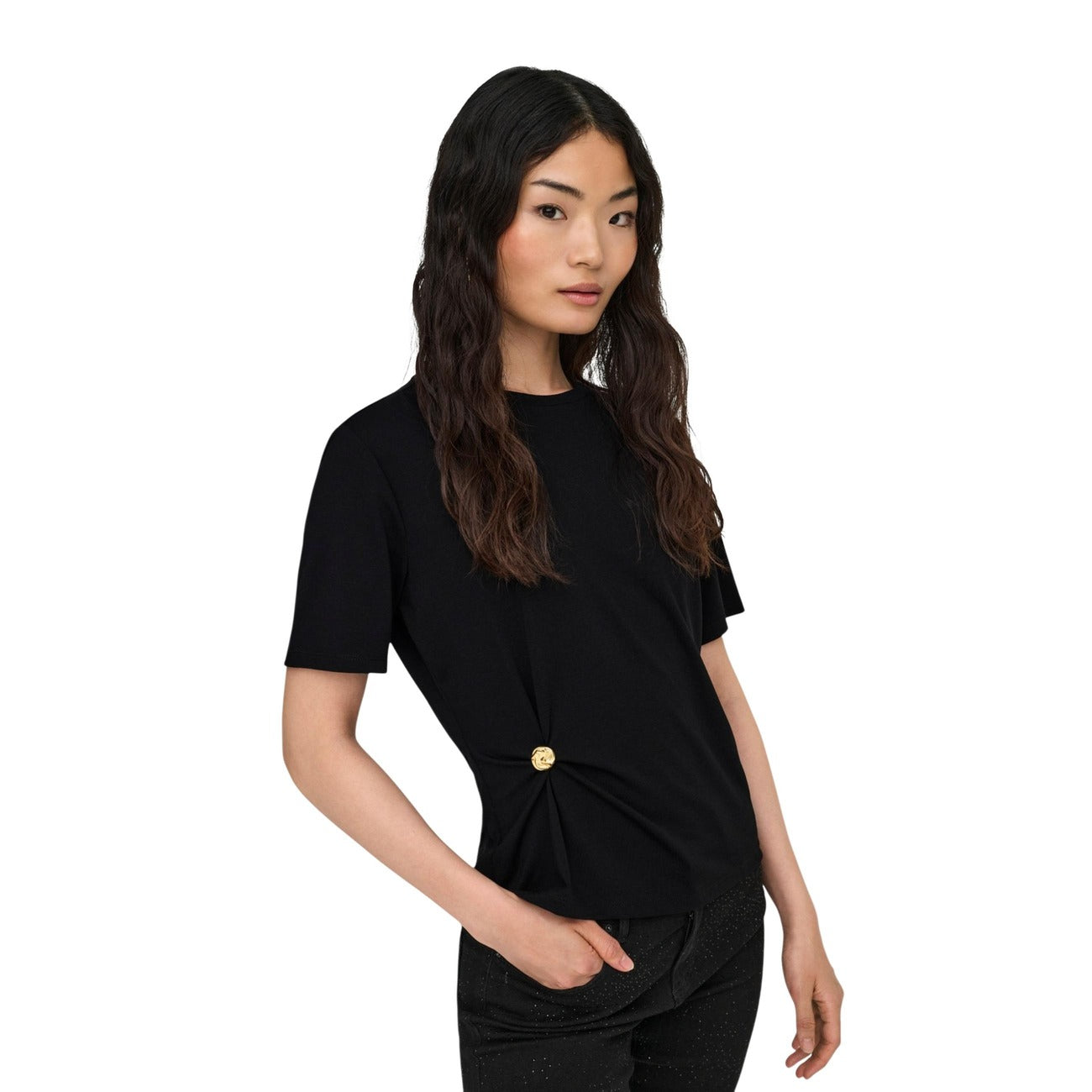 Only T-Shirt Damen Schwarz Schwarz #2454135