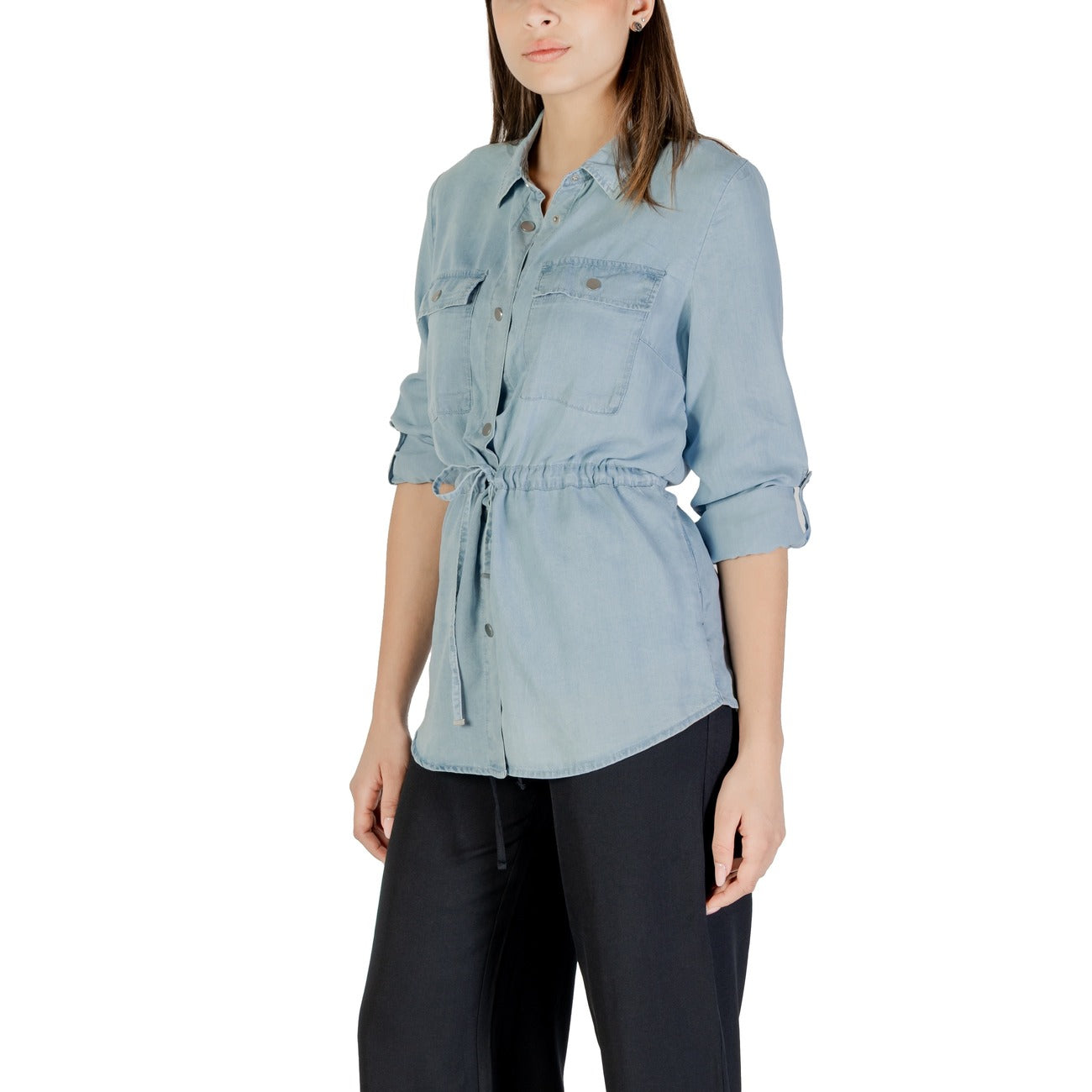 Only Shirt Damen Hellblau