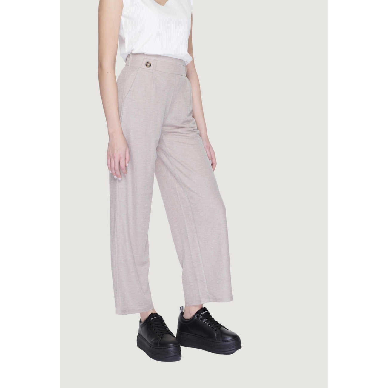Jacqueline De Yong Broek Dames Grijs #2463381