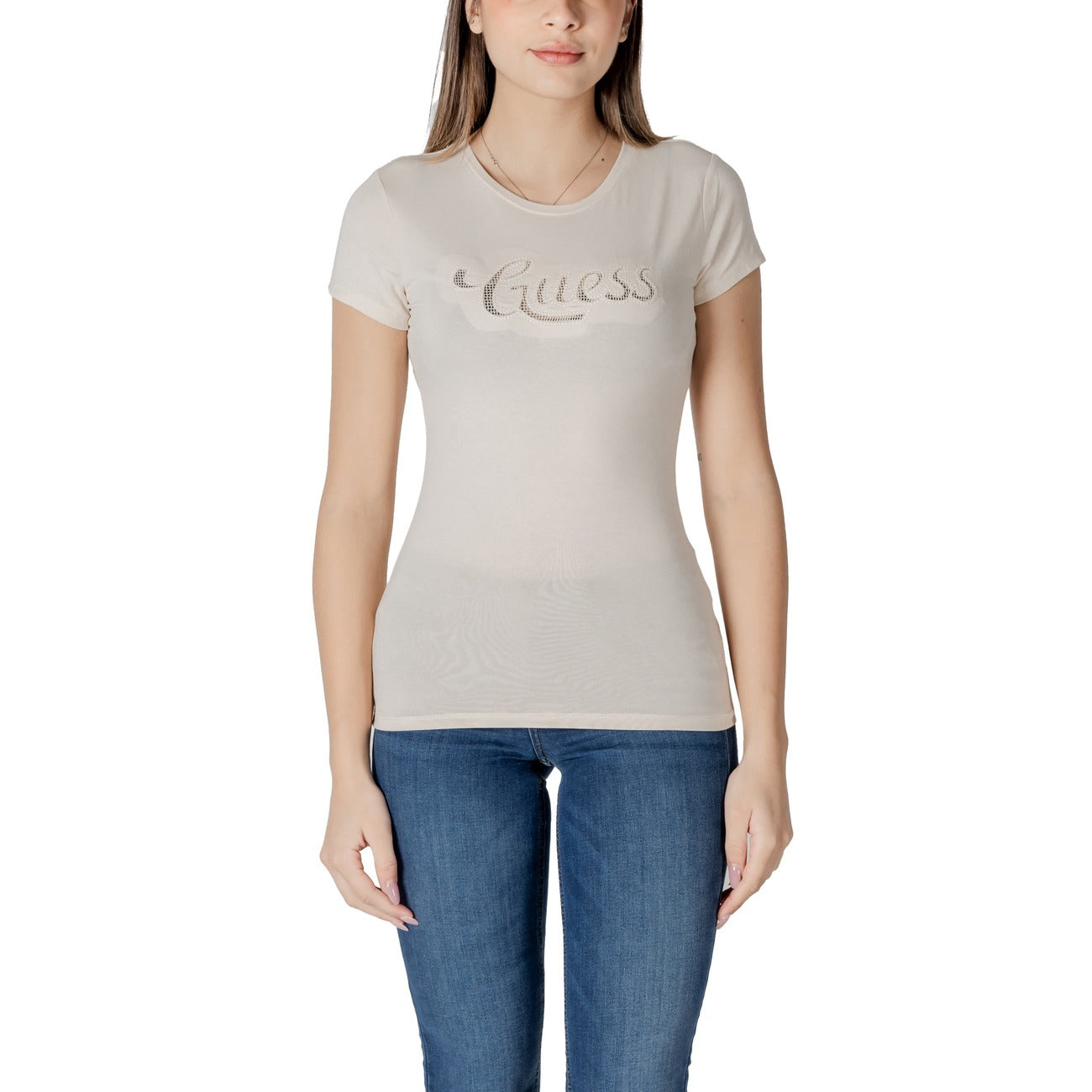 Guess T-shirt Dames Beige #2413652