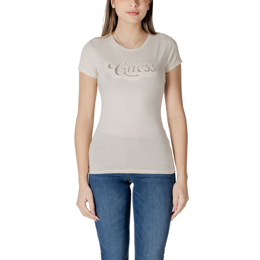 Guess T-shirt Women Beige #2413652