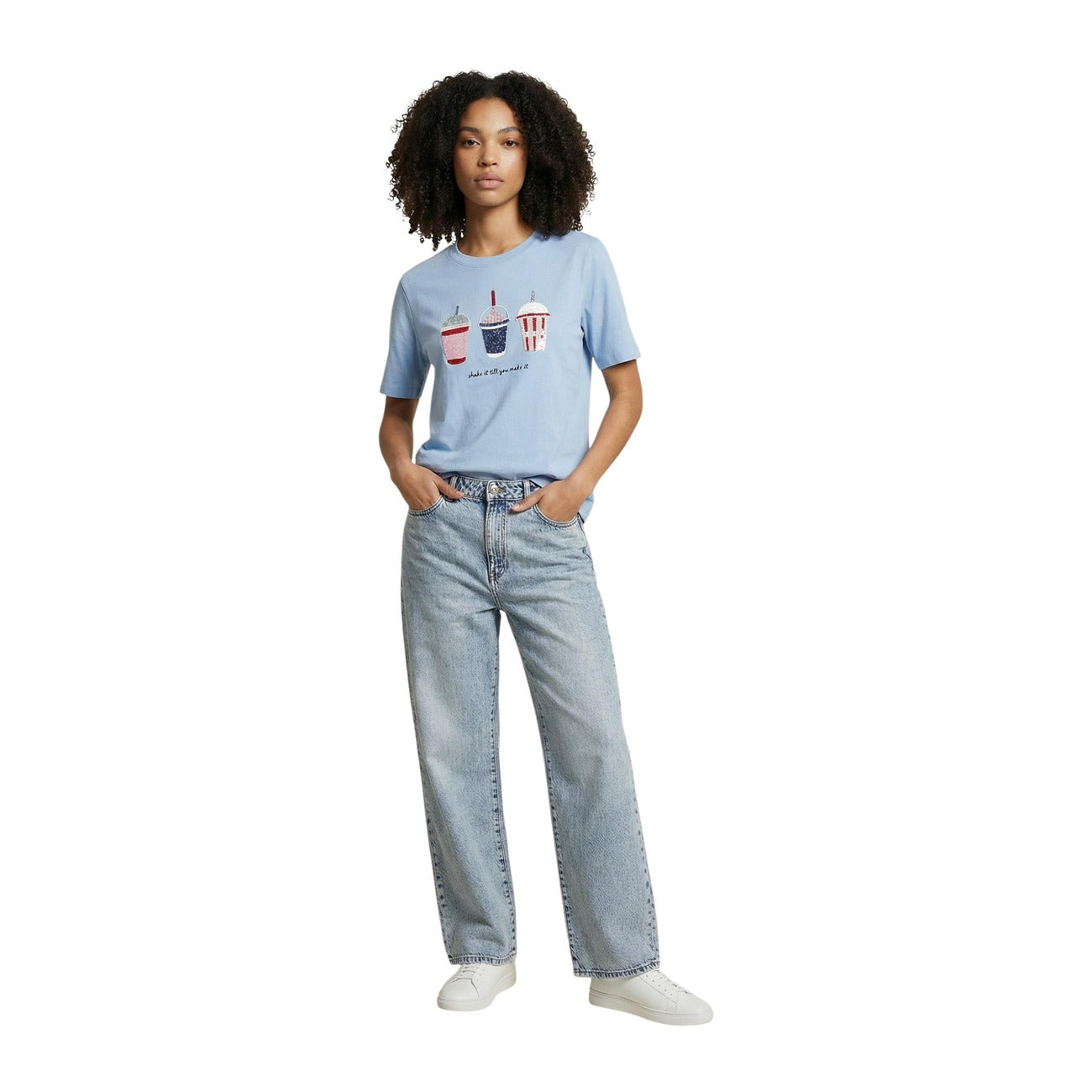 Only T-Shirt Damen Hellblau #2459242