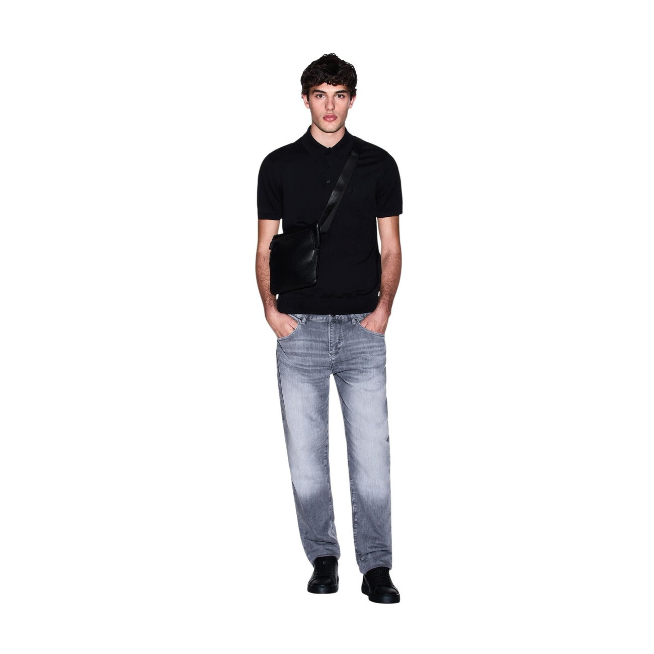 Armani Exchange Polo Top Herren Schwarz #2453896