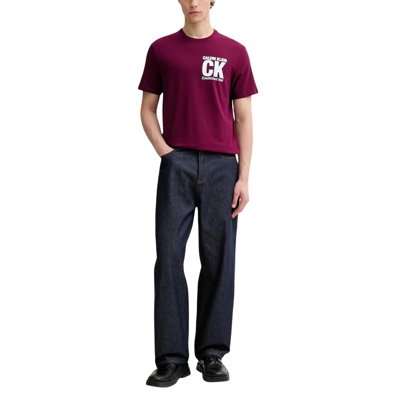 Calvin Klein T-shirt Heren Bordeaux