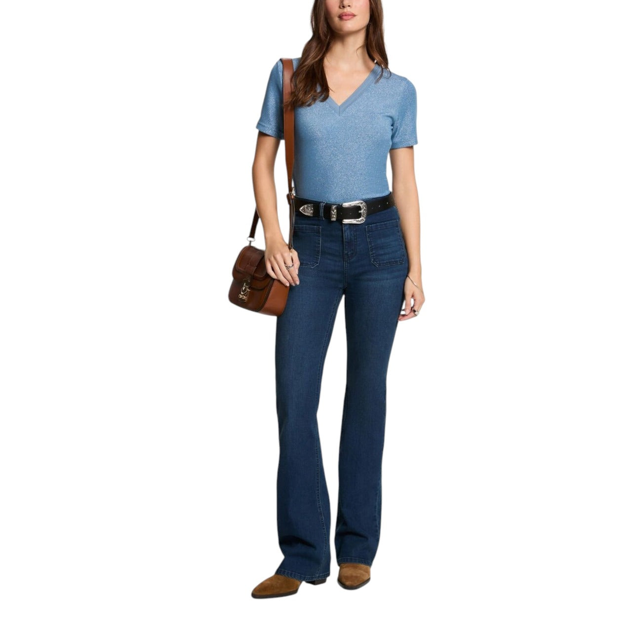 Morgan De Toi T-shirt Dames Lichtblauw #2411556