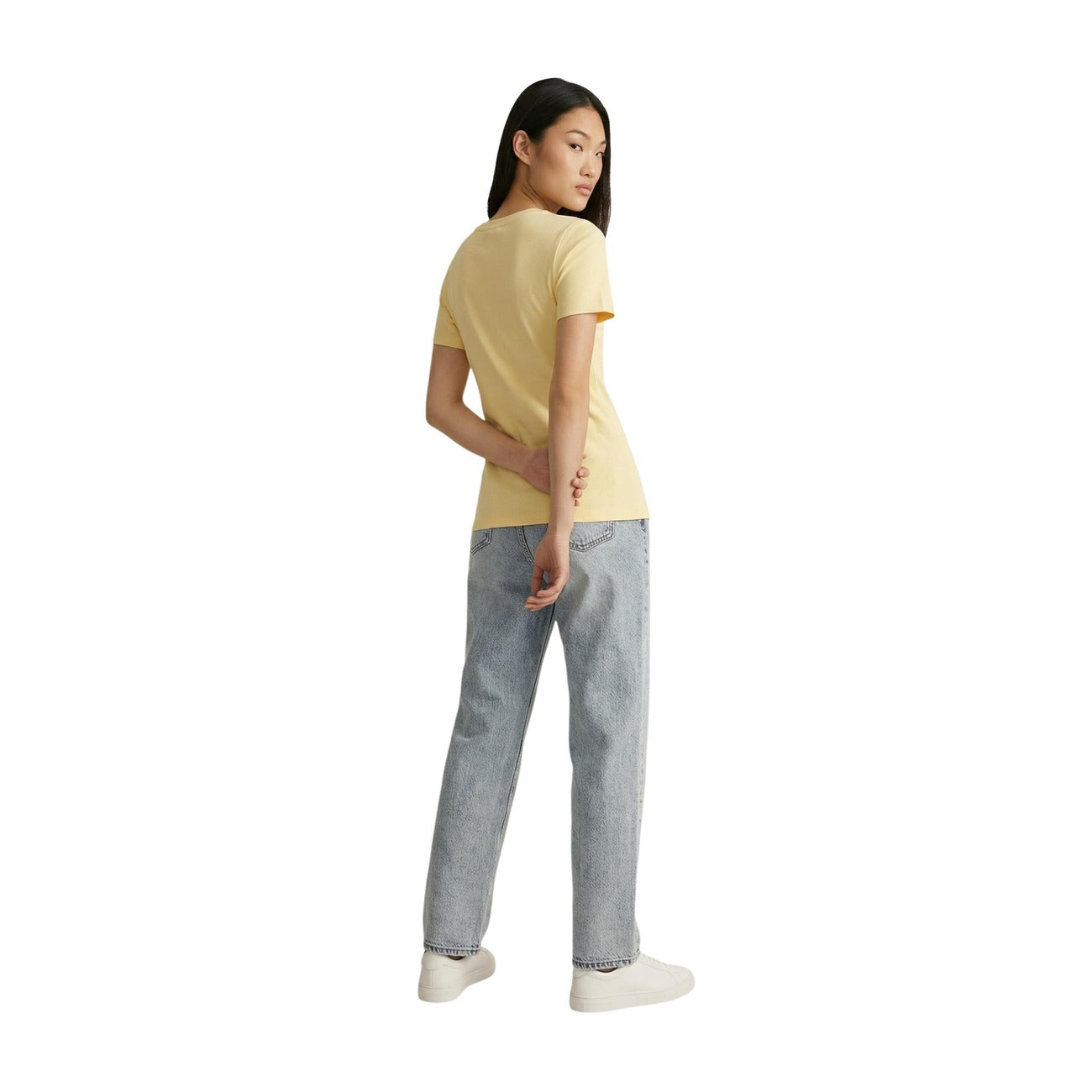 Jacqueline De Yong T-Shirt Damen Gelb