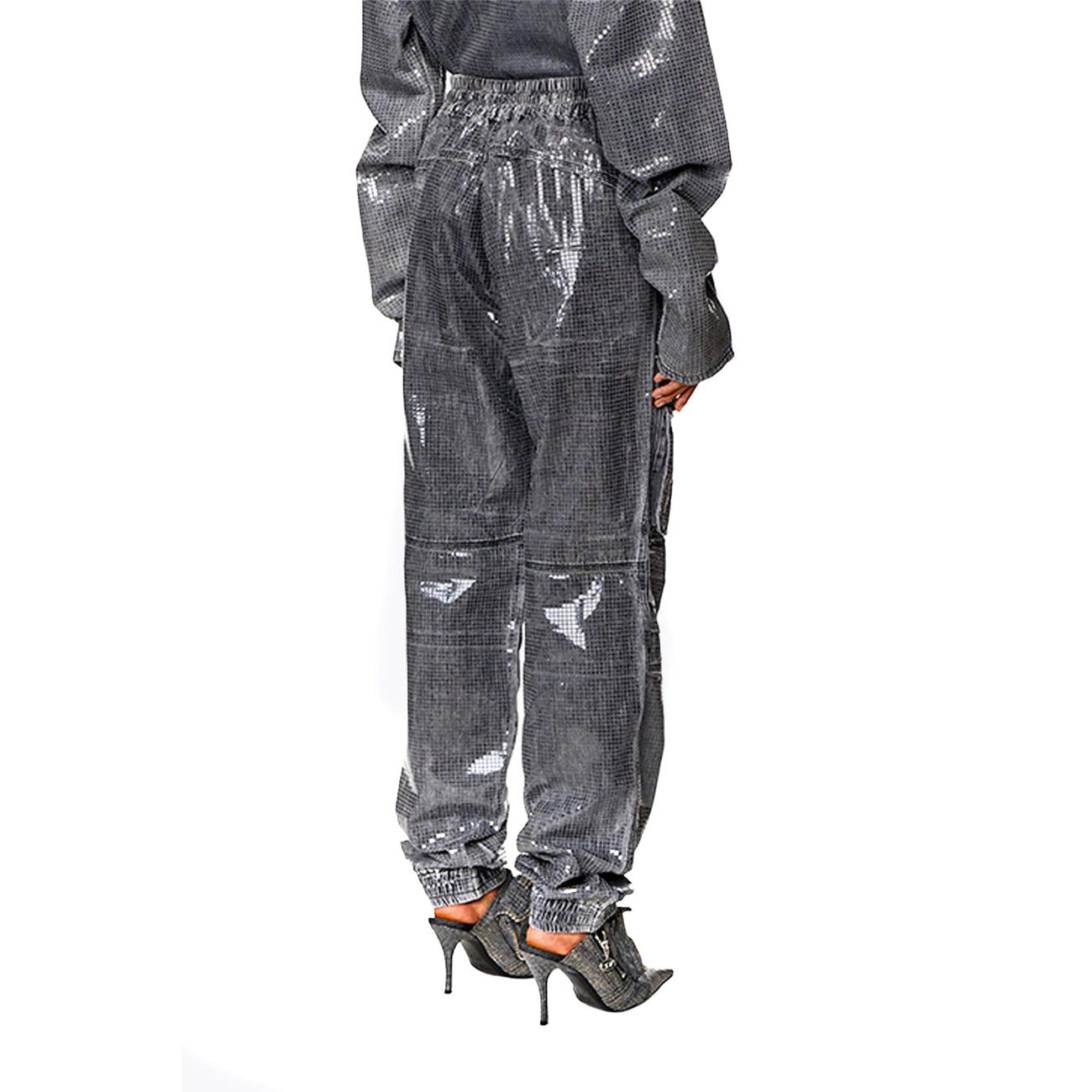 Diesel Hose Damen Grau
