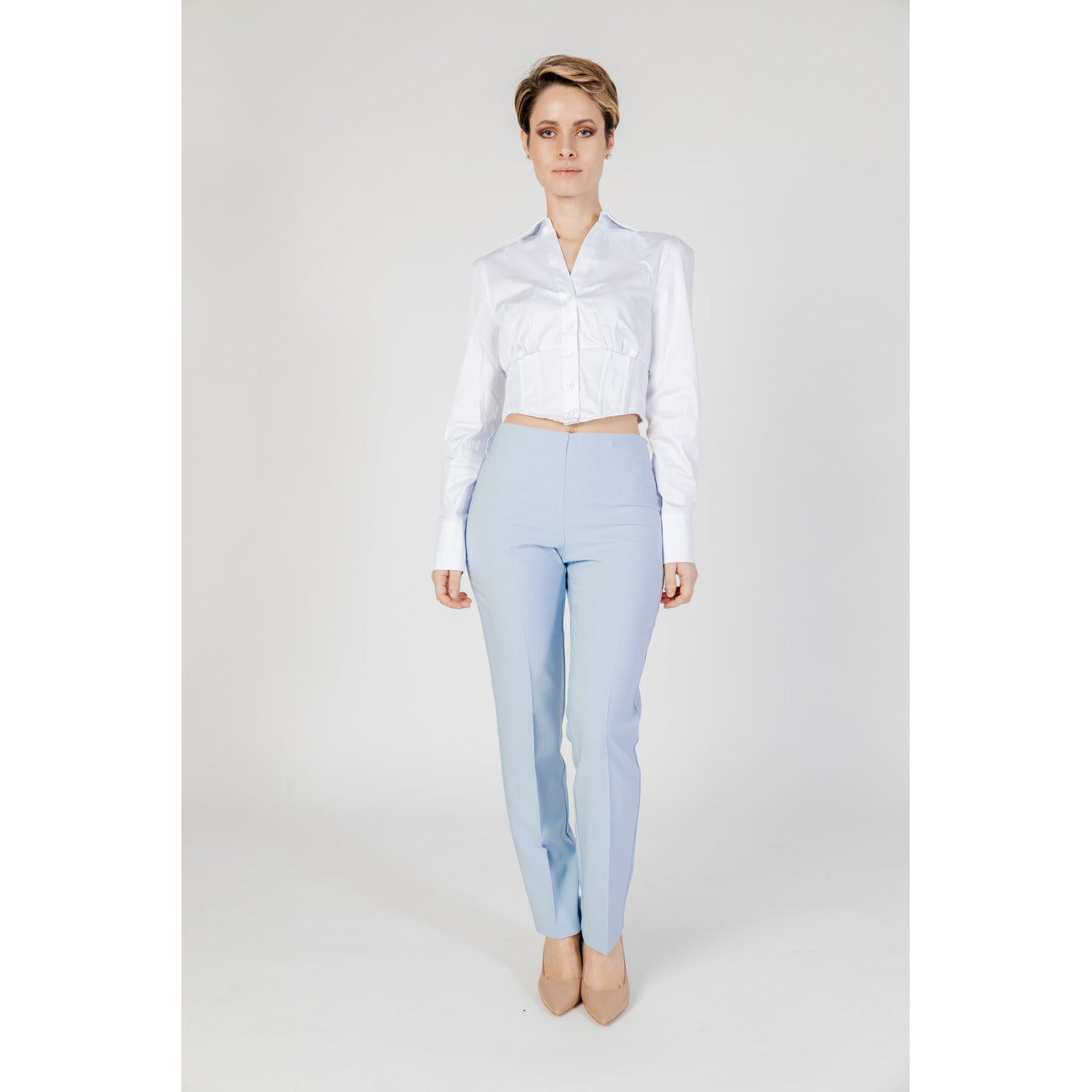 Sandro Ferrone Broek Dames Lichtblauw