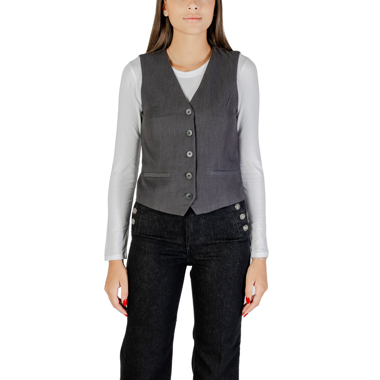 Only Gilet Dames Grijs #2432364