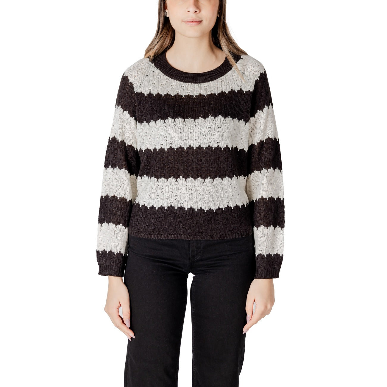 Jacqueline De Yong Strickmode Damen Schwarz
