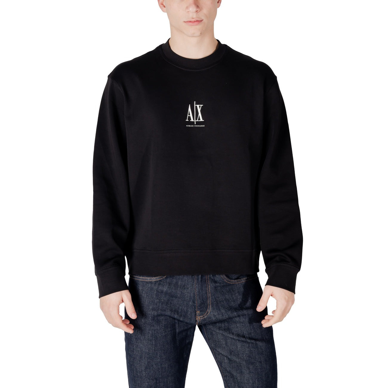 Armani Exchange Sweatshirt Heren Zwart #2410369