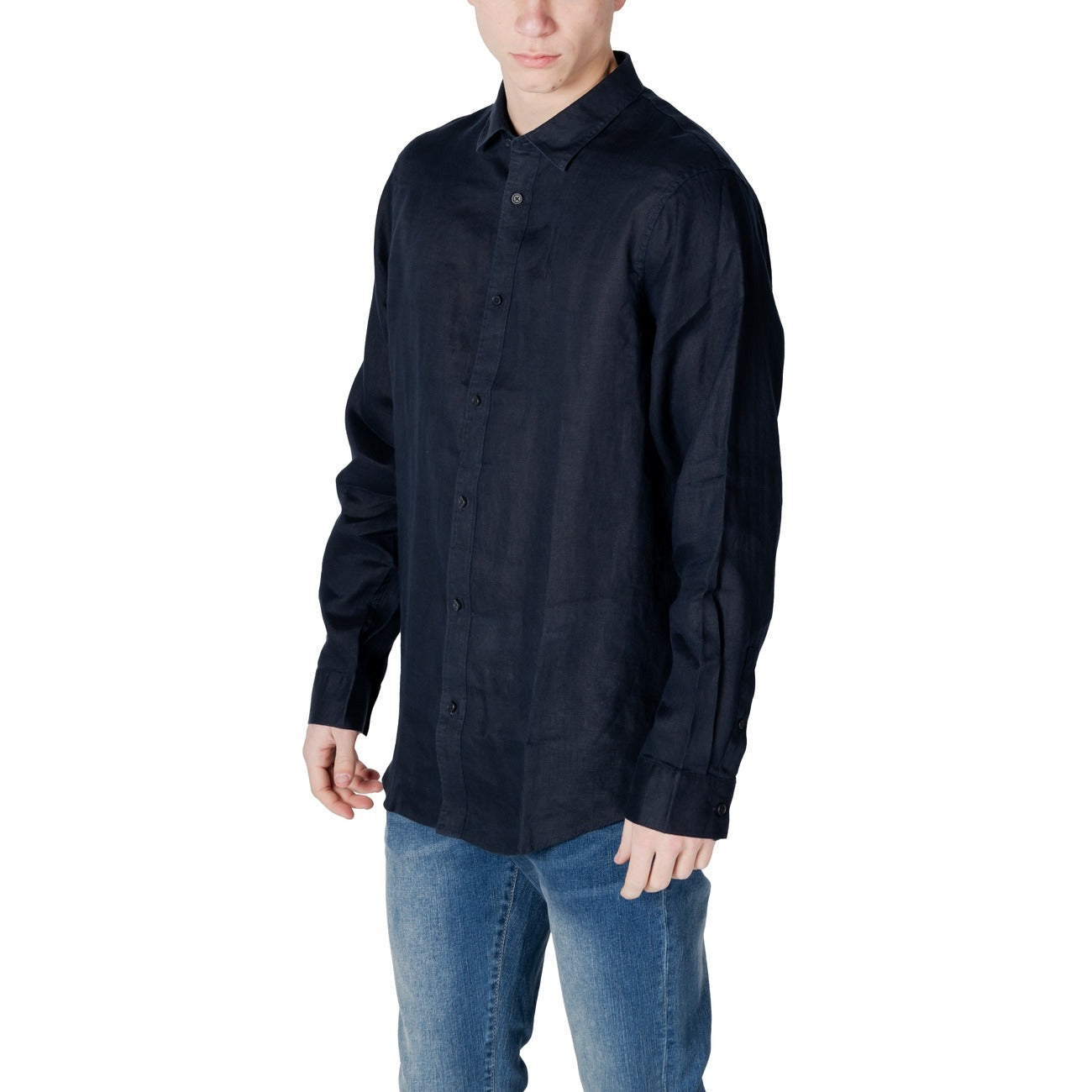 Armani Exchange Shirt Heren Blauw #2411688