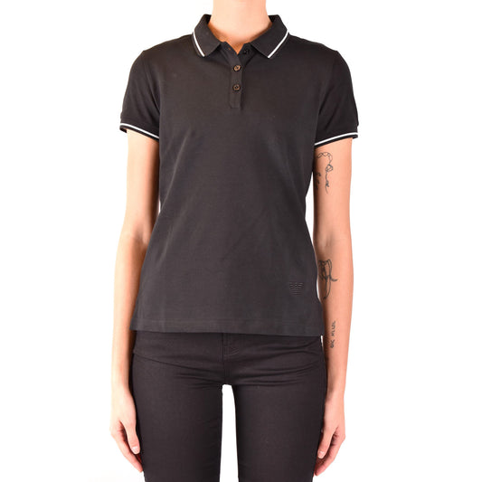 Emporio Armani Polo Top Damen Schwarz