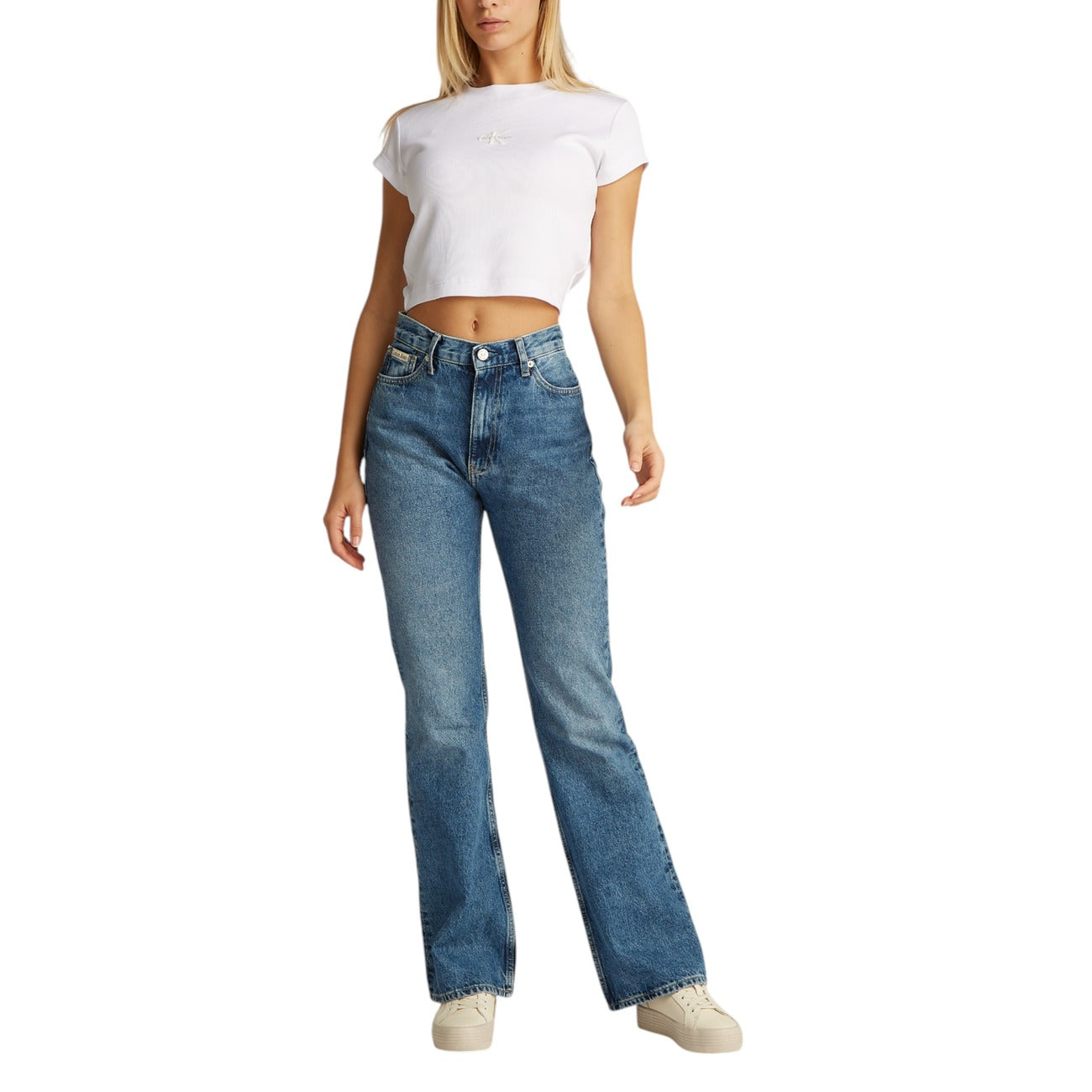 Calvin Klein Jeans T-shirt Dames Wit #2462322