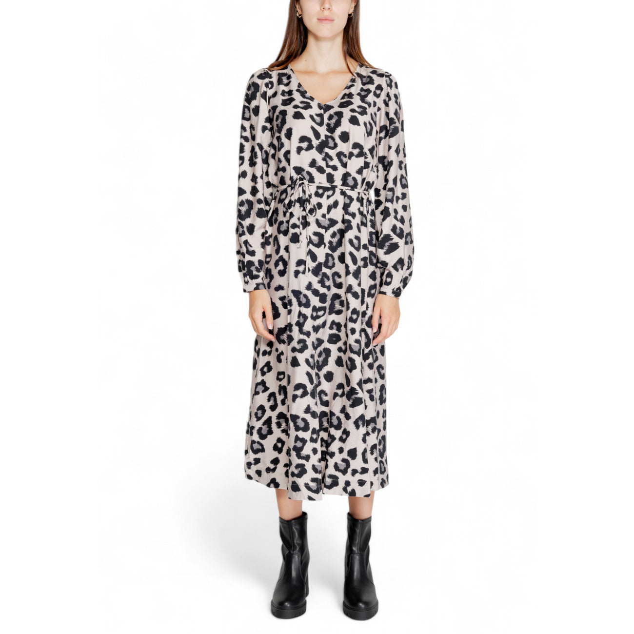 Jacqueline De Yong Jurk Dames Grijs