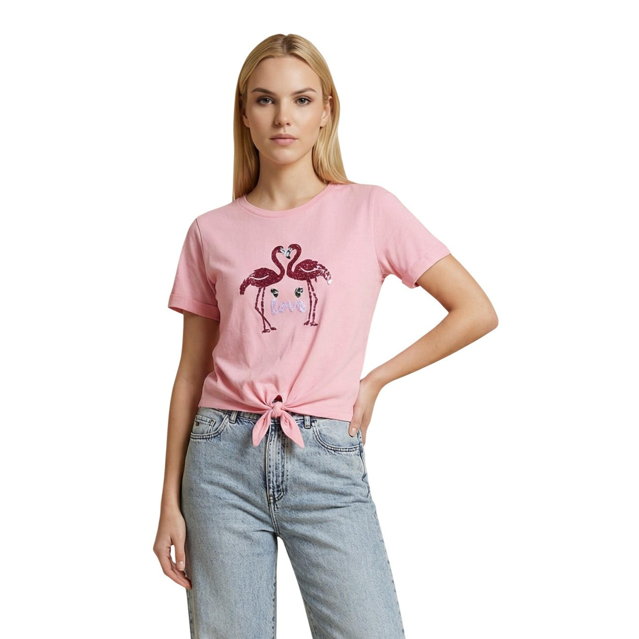 Only T-Shirt Damen Beige