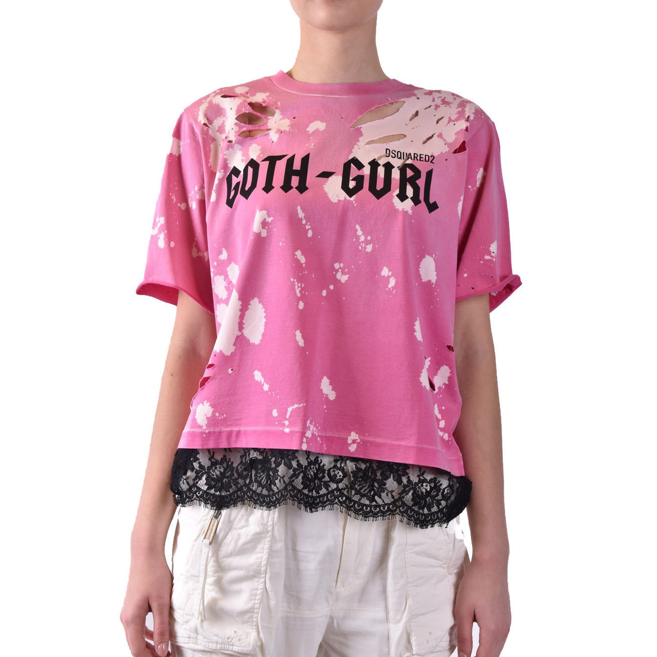Dsquared2 T-shirt Dames Roze