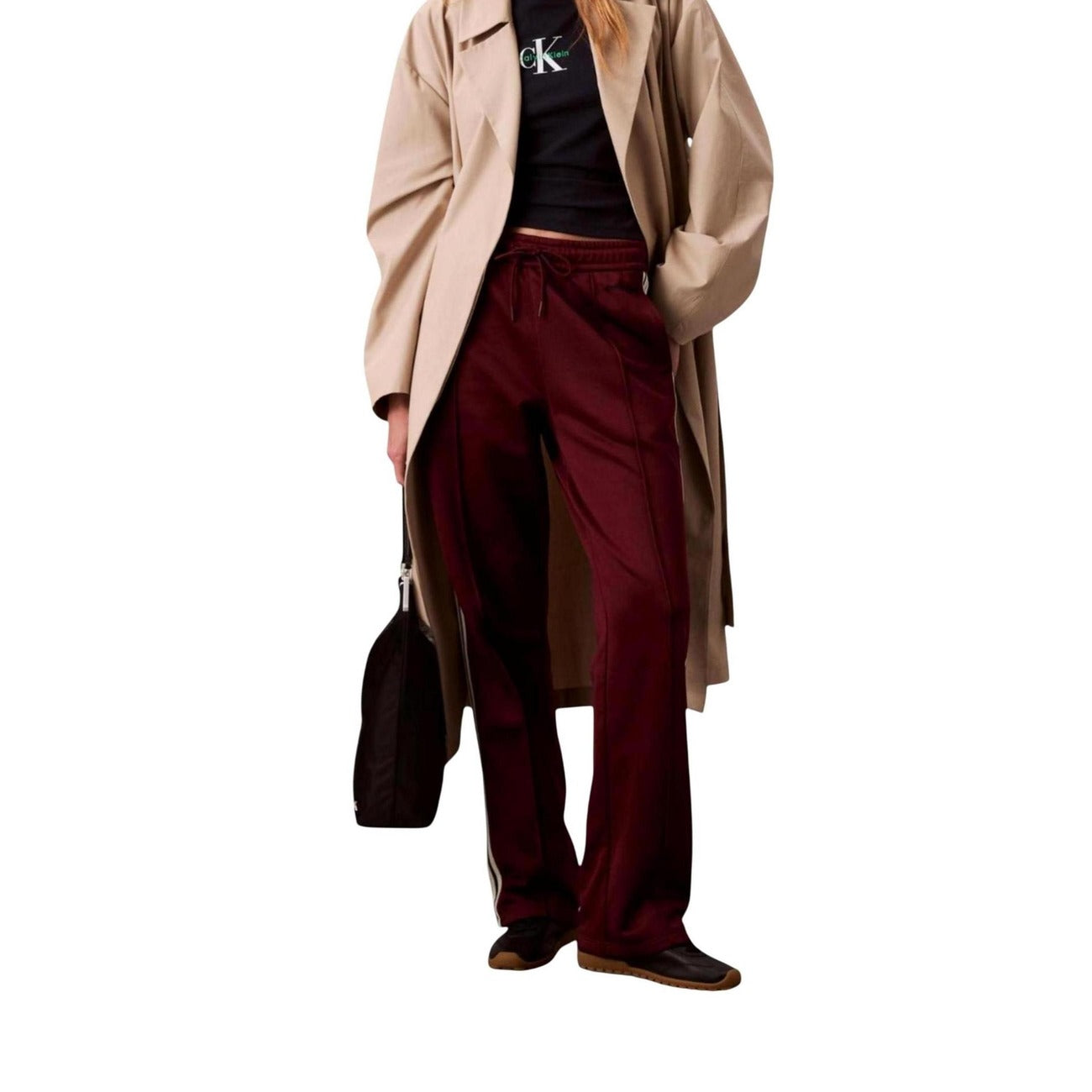 Calvin Klein Jeans Broek Dames Bordeaux