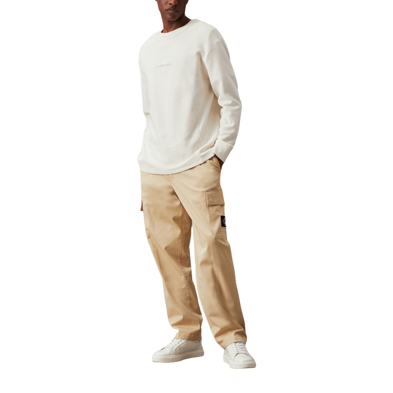 Calvin Klein Broek Heren Beige
