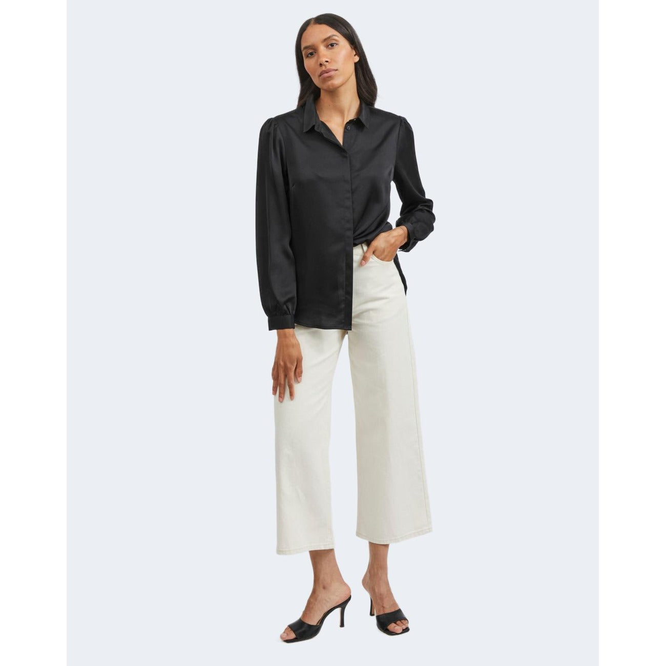 Vila Clothes Shirt Dames Zwart