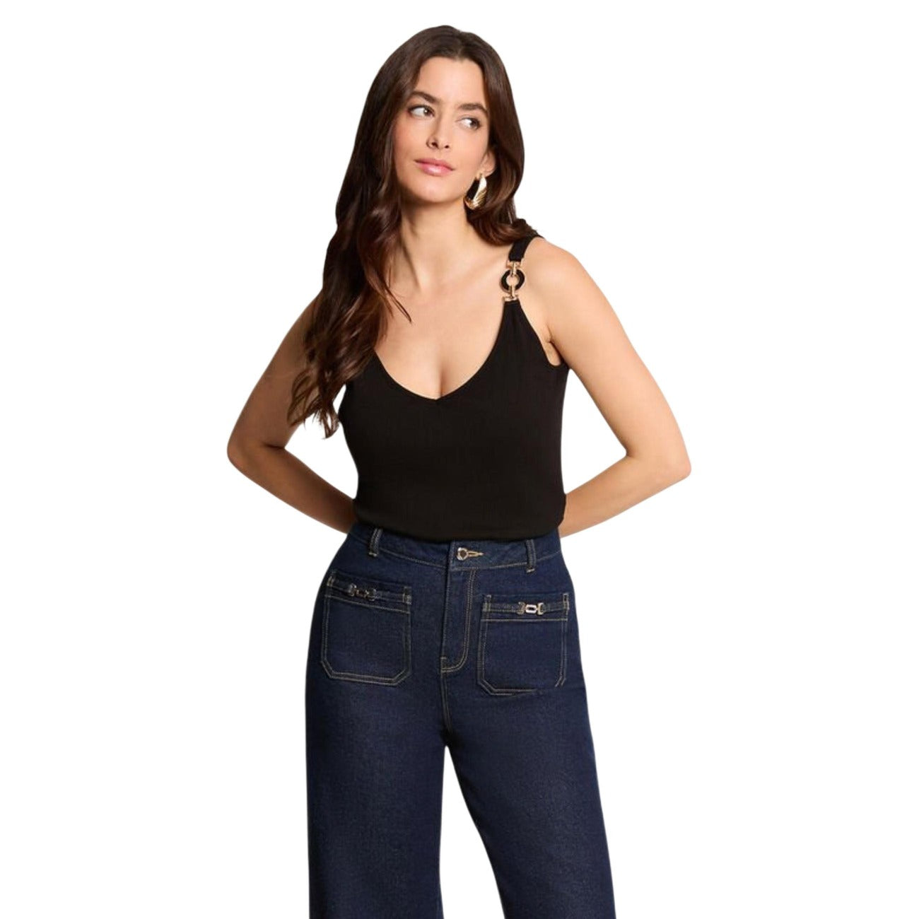 Morgan De Toi Top Damen Schwarz Schwarz