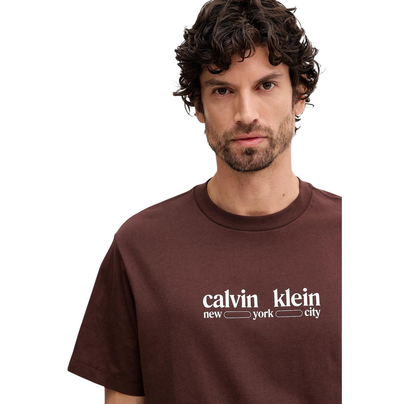 Calvin Klein Jeans T-shirt Men Brown #2469620