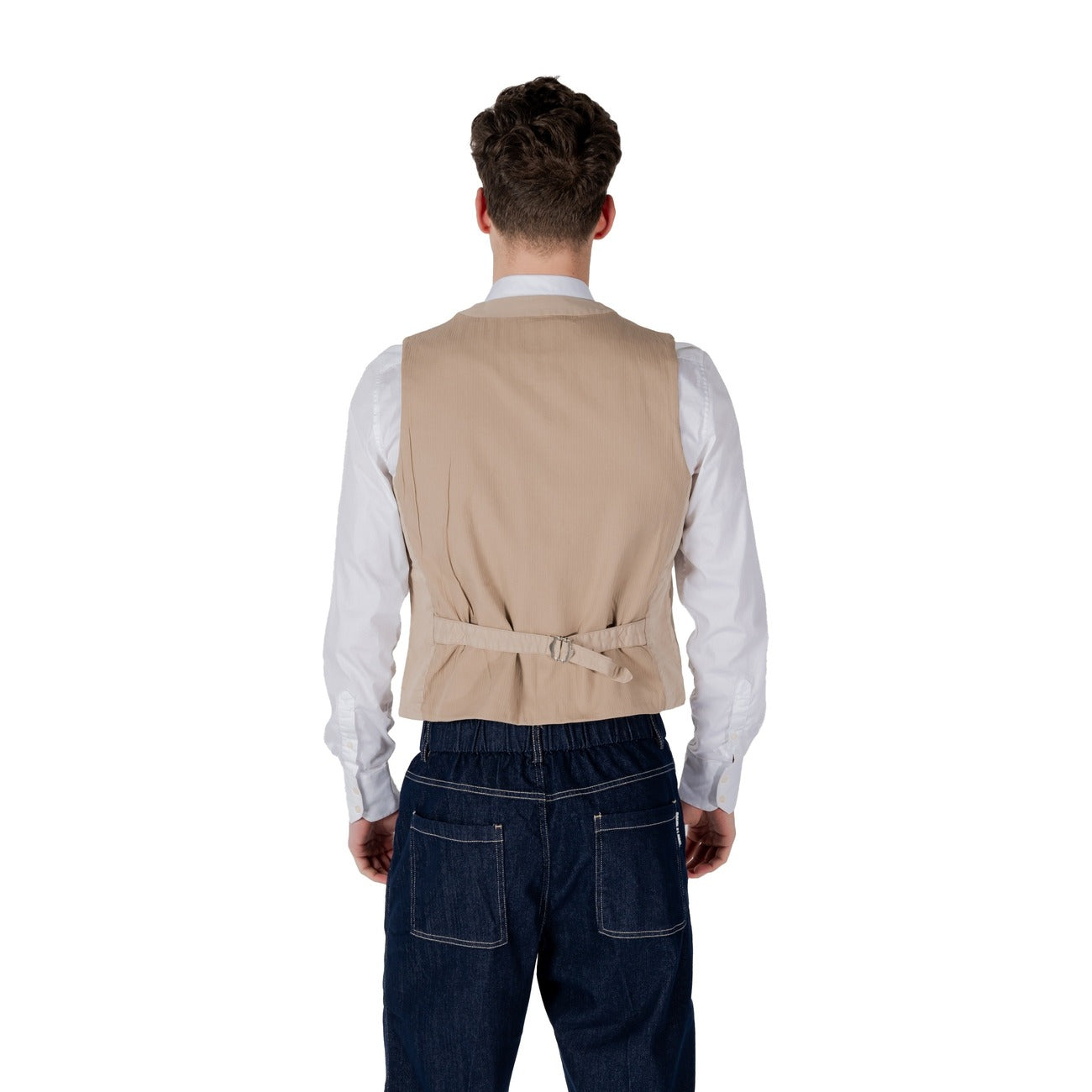 Gianni Lupo Gilet Heren Beige #2417487