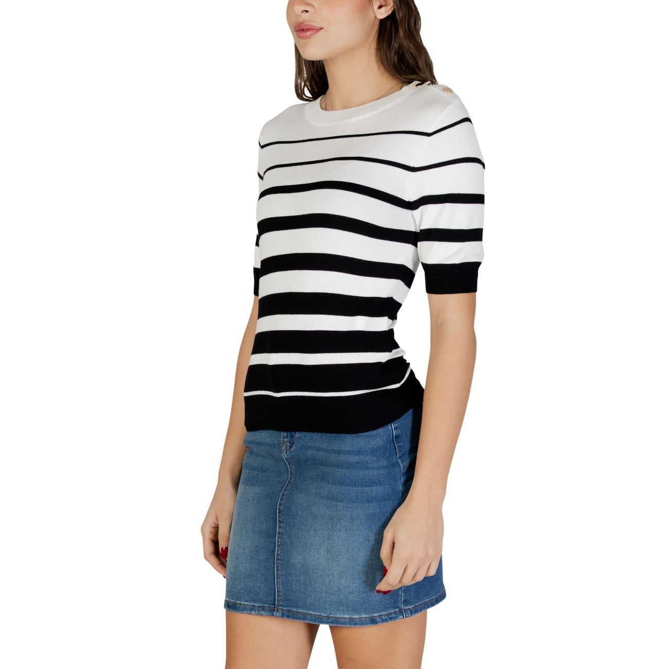 Morgan De Toi Strickmode Damen Weiß Weiß